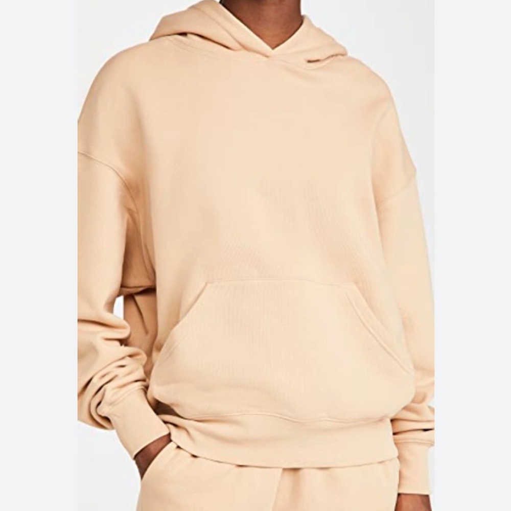 Tan oversized WeWoreWhat hoodie
